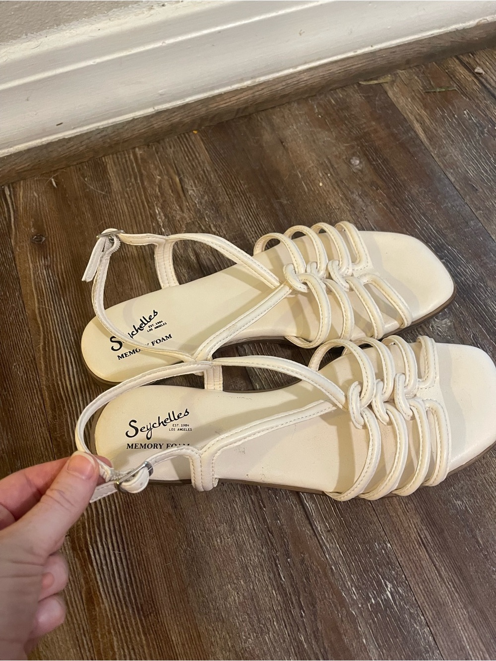 Seychelles Cream Multi-Strap Slingback Sandals